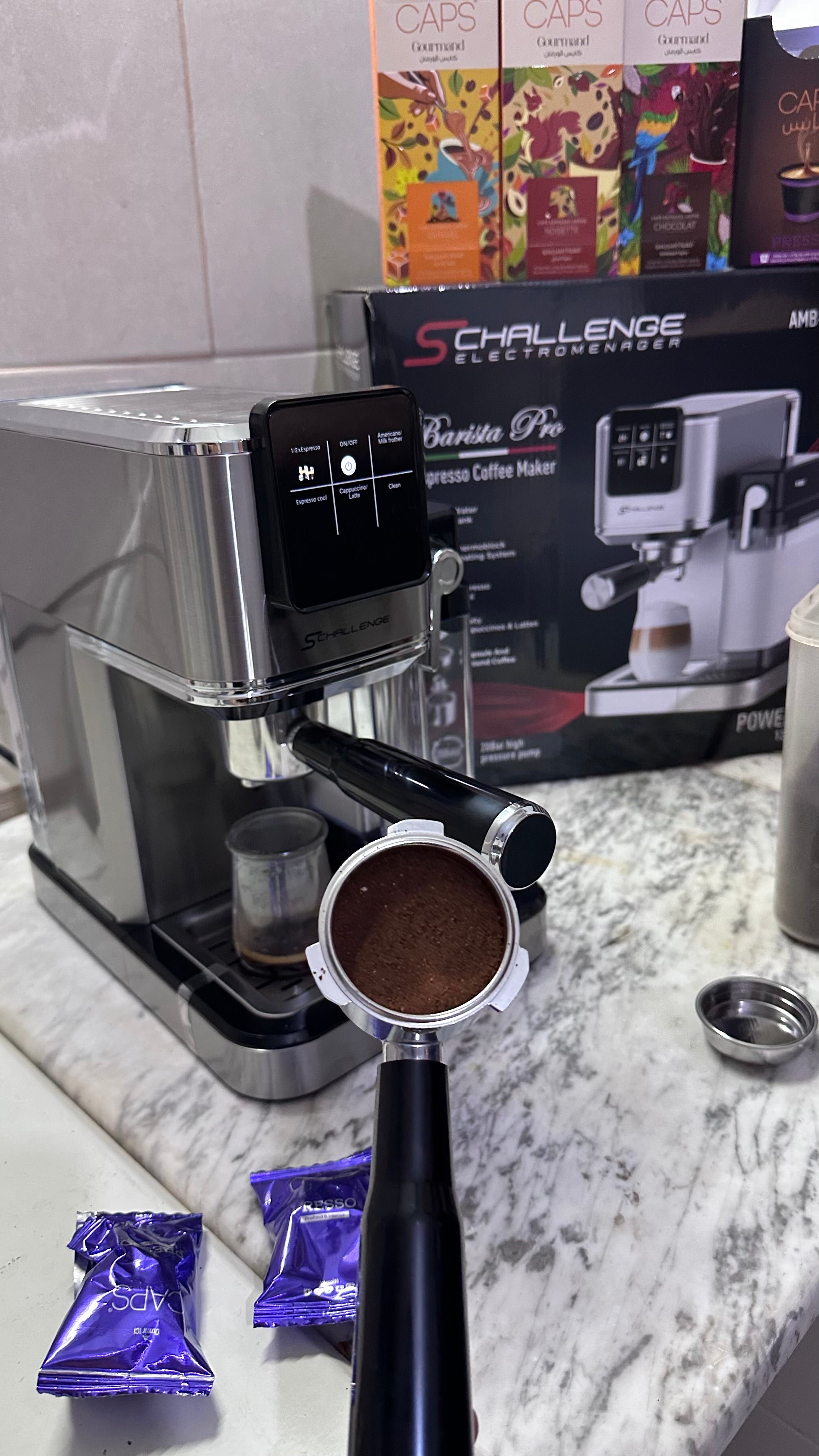 ☕ ماكينة قهوة Schallenger Barista Pro – 20BAR – 1350W 3 IN 1