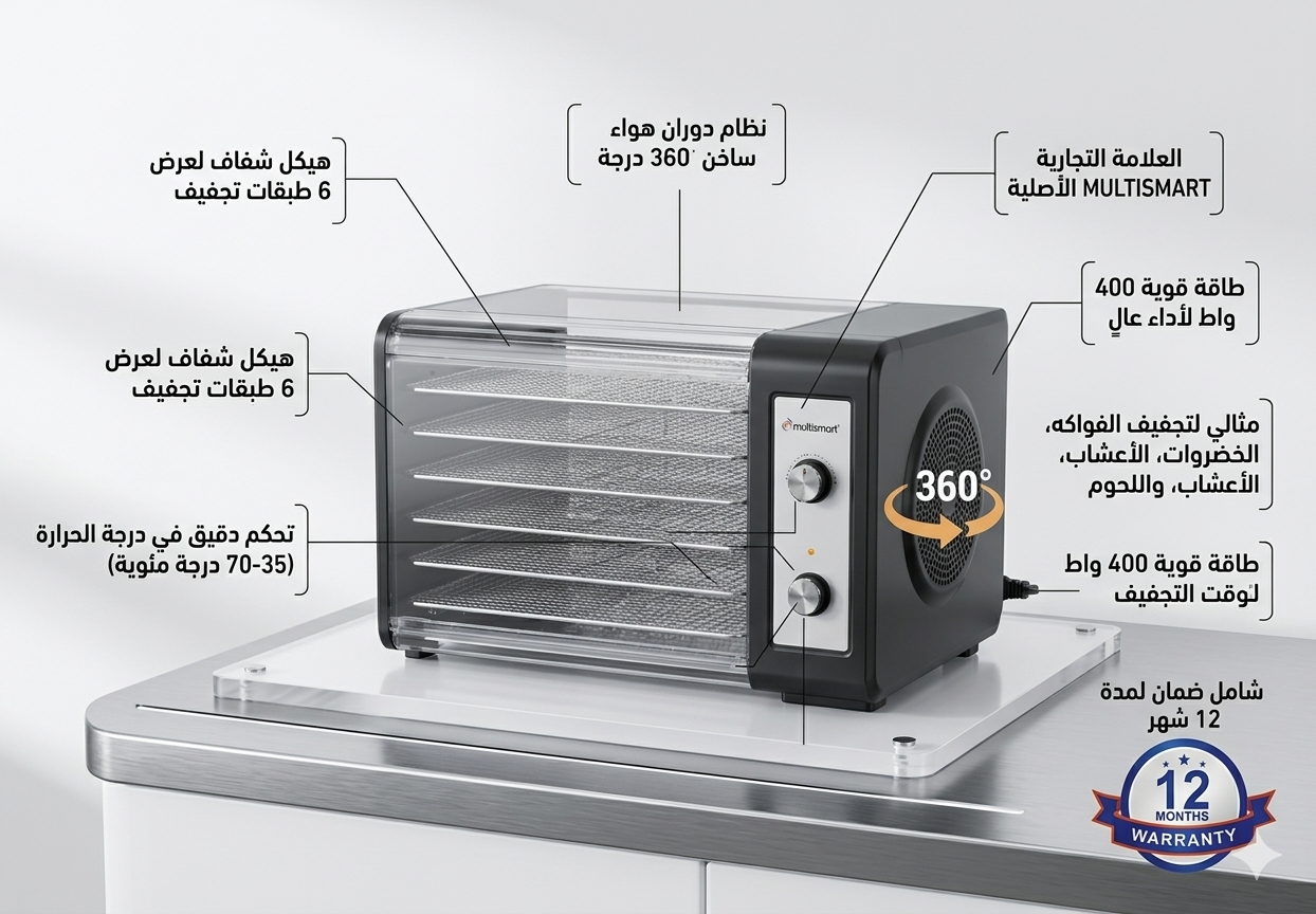 "أقوى مجفف طعام 400 واط.. اطلبه الآن! 🚀" Multismart