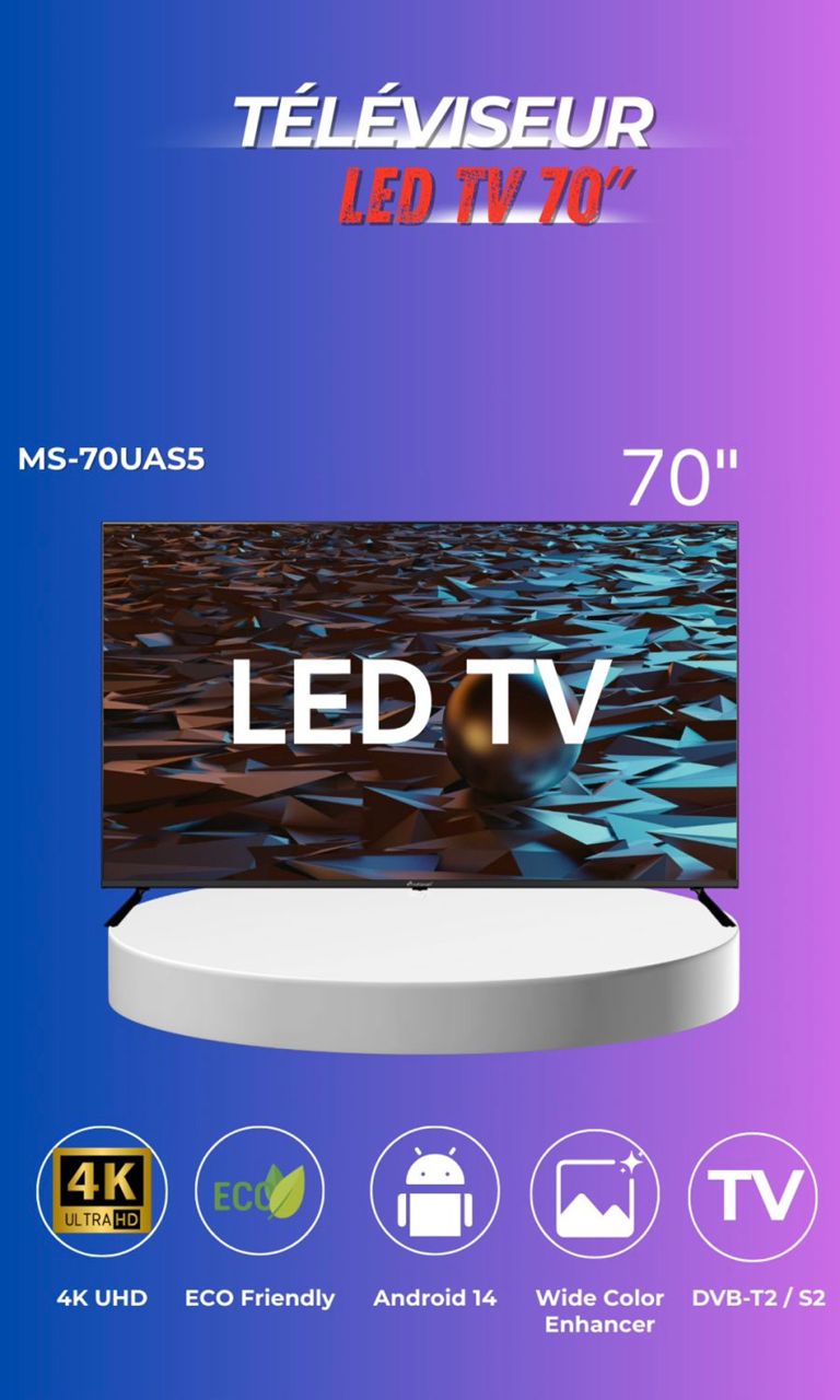Television multi smart 50 pouces jusqu’a 65 pouces